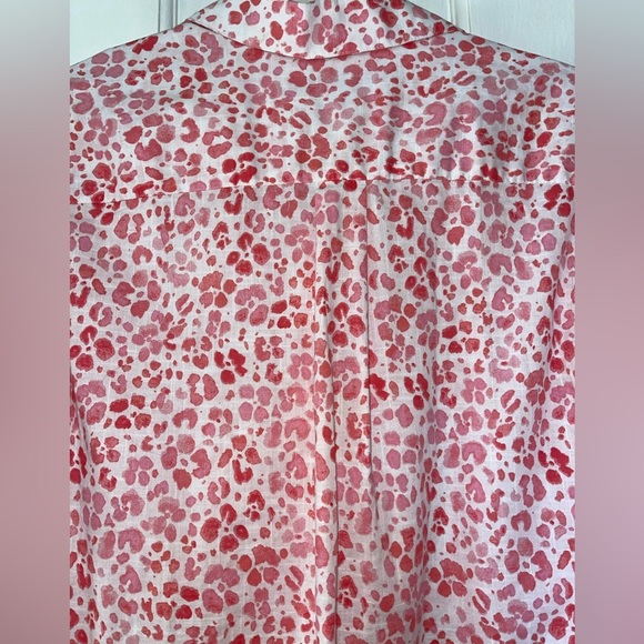 Cotton Pink Leopard Print Blouse - Picture 6 of 6